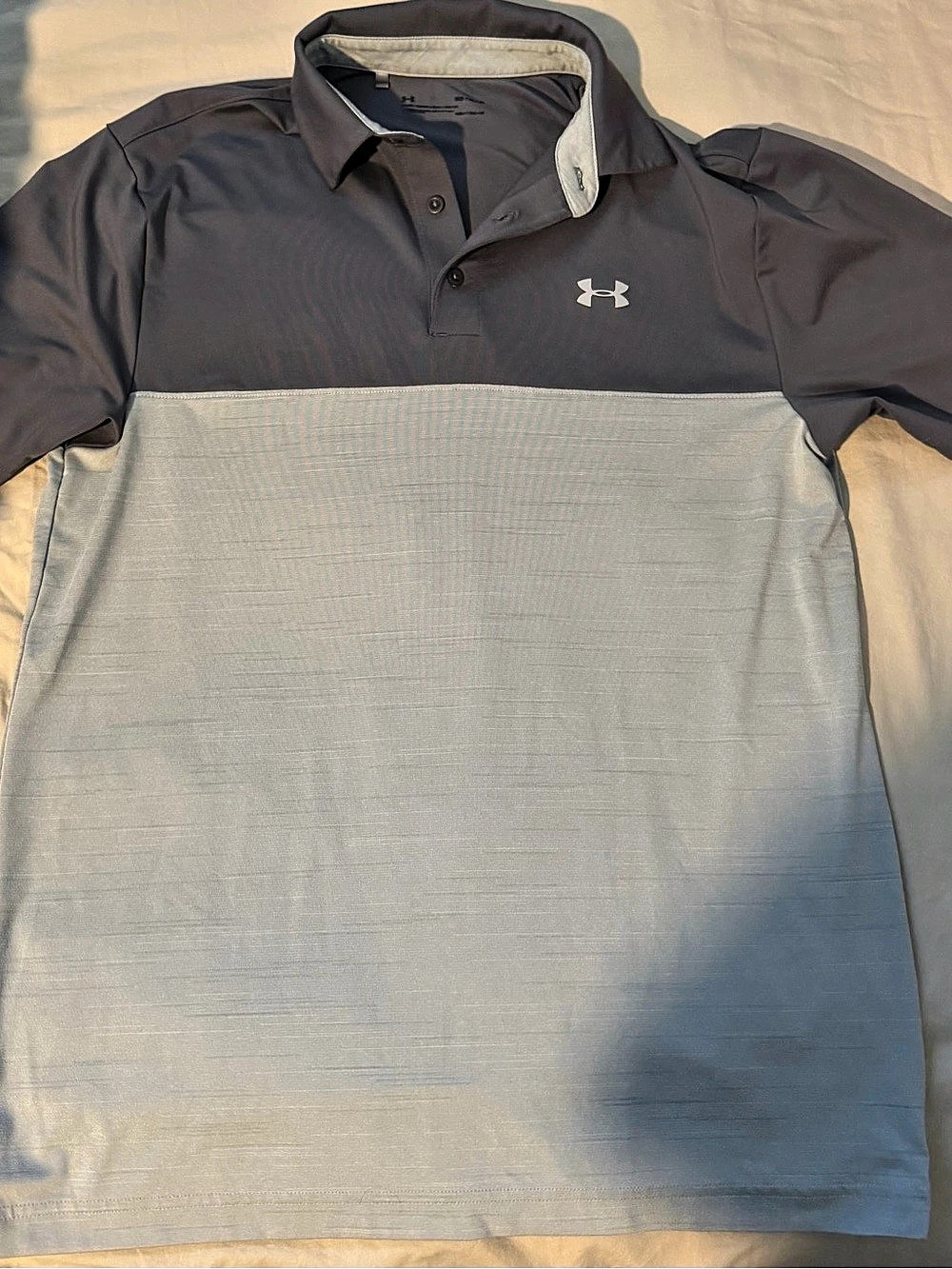 Under Armour HeatGear Colorblock Golf Polo Men's Color Block Polo in Gray